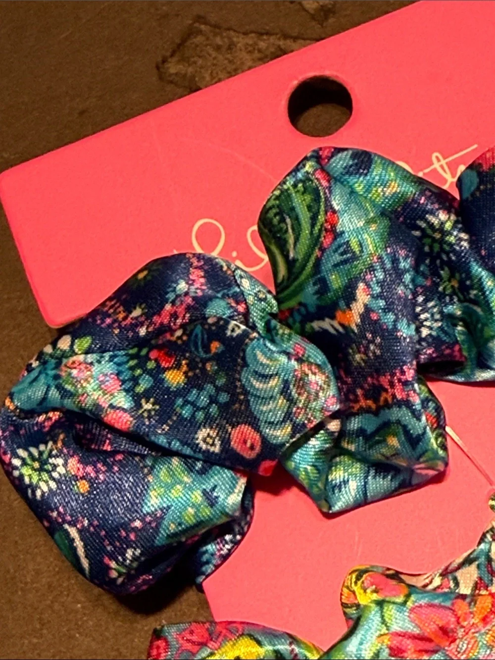 Lilly Pulitzer Colorful, Bright Floral Scrunchie Set - 2 Pack